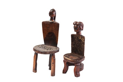 Lot 44 - A small Kwere chair, Tanzania, with a Mwana...