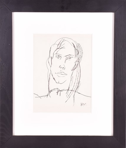 Lot 119 - Keith Vaughan (1912-1977), portrait, ink on...