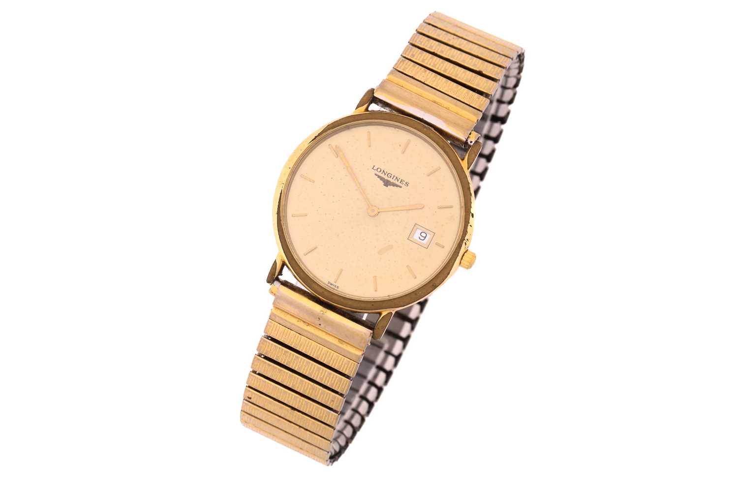 Lot 501 - A gentleman's Longines wristwatch with a Swiss...