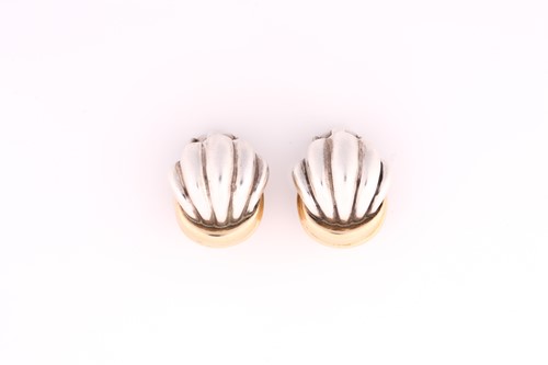 Lot 296 - A pair of Tiffany & Co. gold and silver ear...