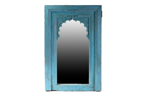 Lot 189 - A Swat Valley carved wood window frame, now...