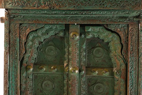 Lot 75 - A Swat Valley carved window frame with...