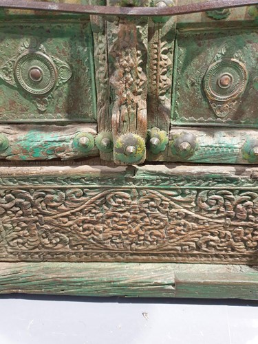 Lot 75 - A Swat Valley carved window frame with...