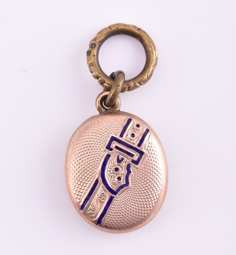 Lot 261 - A late 19th century mourning brooch, the gold...