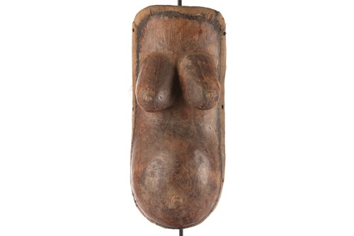 Lot 29 - A Makonde female body mask, Tanzania, with...