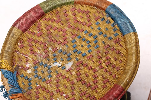 Lot 4 - A Nupe table, Nigeria, with incised lozenge...