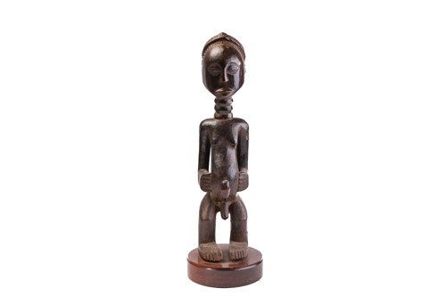Lot 7 - A large Baule figure of a standing man, Ivory...