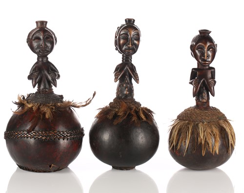 Lot 112 - Three Luba/Hemba Calabash, Democratic Republic...