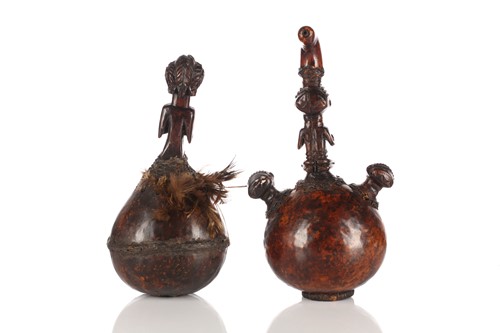 Lot 215 - 4 Luba Calabash figures, Democratic Republic...