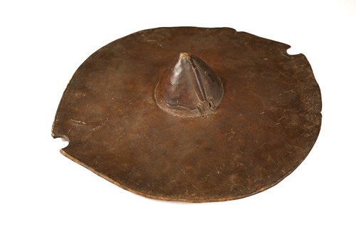 Lot 205 - Bedja animal hide shield, (Daraja), Sudan, of...