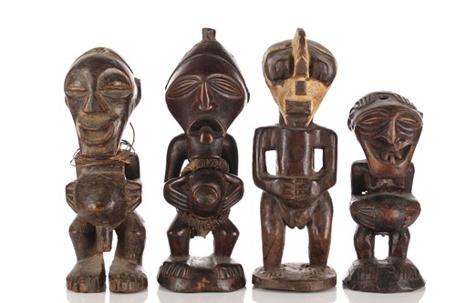 Lot 121 - 4 Songye Kalebwe styled power figures (Nkisi),...