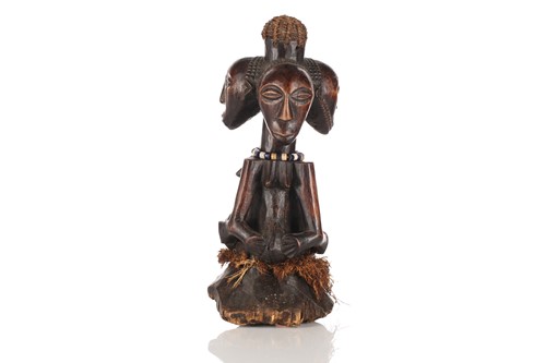 Lot 135 - A Hemba triple-headed power figure, Democratic...