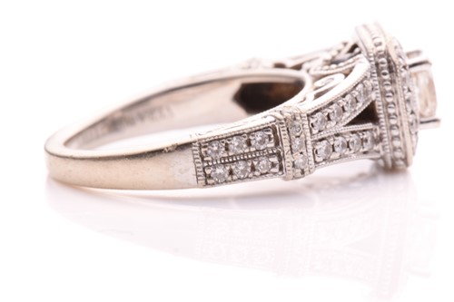 Lot 94 - A Vera Wang Love ring with diamonds on 14kt...