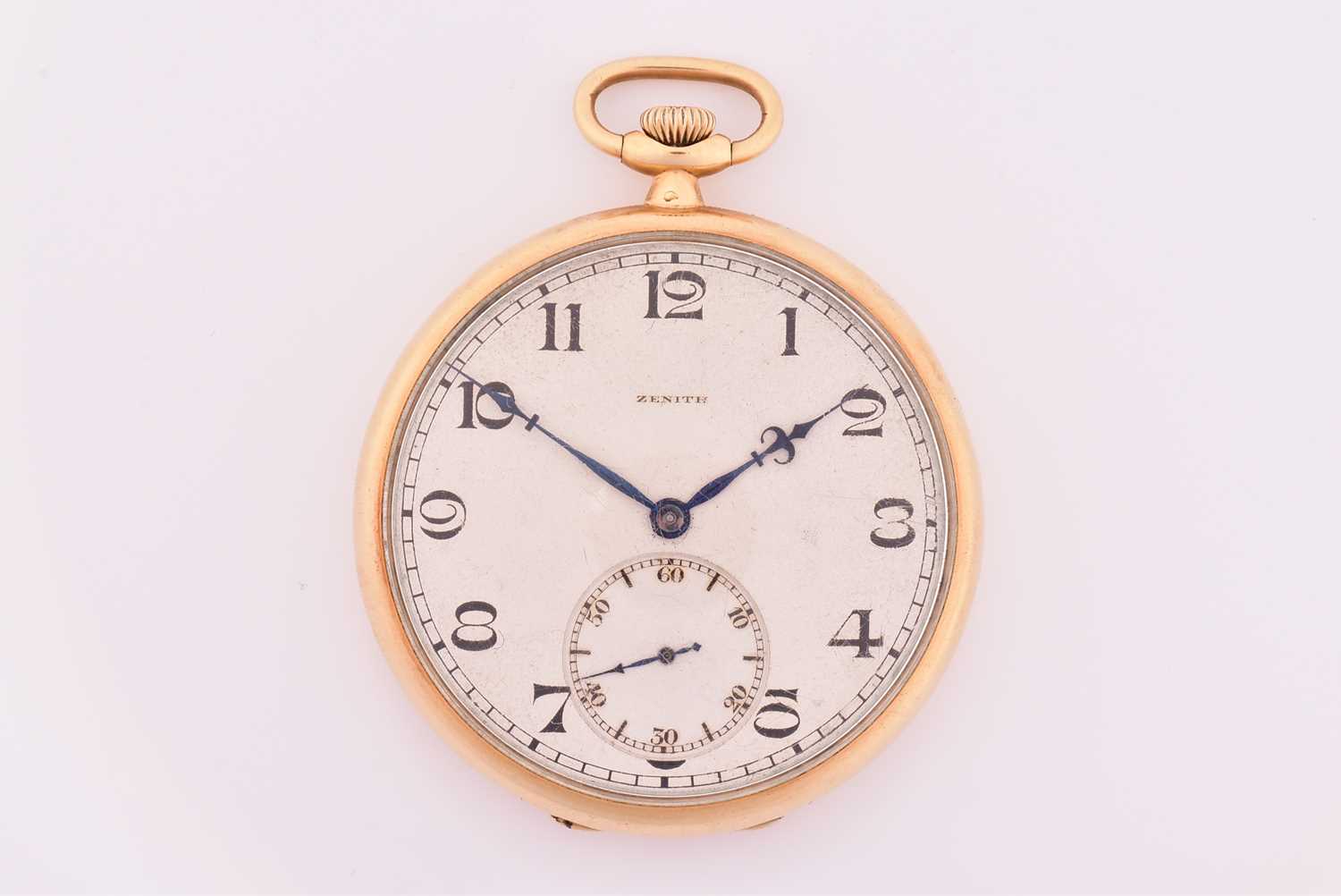 Lot 471 - An 18ct gold Zenith open face pocket watch,...