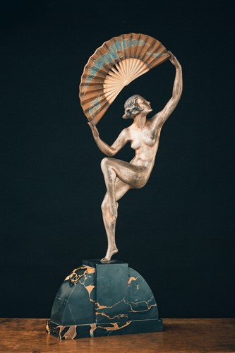 Lot 469 - Marcel Bouraine (1886 - 1948) 'Dancer with fan'...