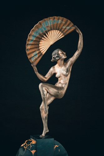 Lot 469 - Marcel Bouraine (1886 - 1948) 'Dancer with fan'...