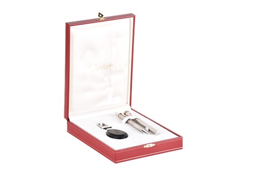 Lot 594 - A Must de Cartier writing set, comprising...