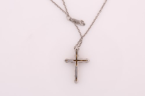 Lot 270 - A Tiffany & Co. diamond cross necklace,...