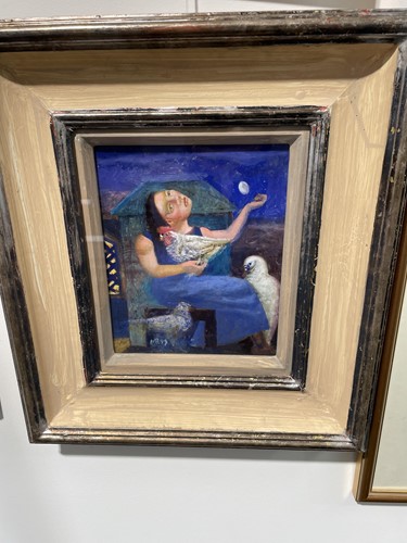 Lot 33 - Mike Rooney RA (b.1944), 'Poultry Girl',...