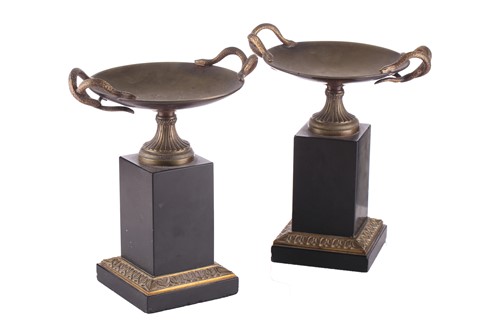 Lot 178 - A pair of late Grand Tour gilt and patinated...