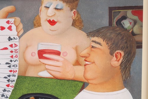 Lot 121 - Beryl Cook (1926-2008), 'Strip Poker', limited...