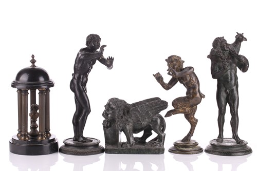 Lot 307 - A 19th century Grand Tour patinated bronze...