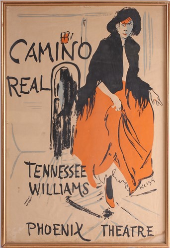 Lot 122 - A 1950s framed theatre poster, for 'Camino...