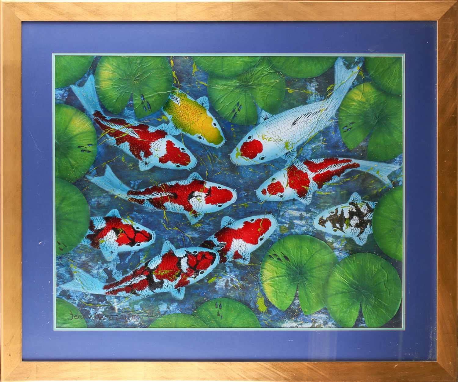 Lot 80 - Jehan Chan (1937-2011) Malaysian, Koi, mixed...