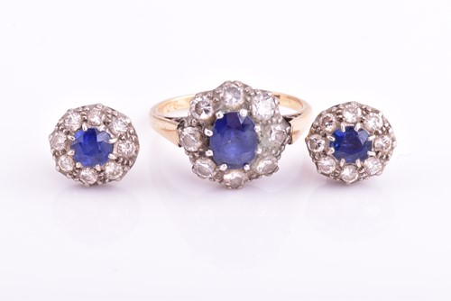 Lot 170 - A lot consisting of a sapphire and moissanite...