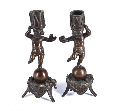 Lot 539 - A pair of late 19th-century French patinated...