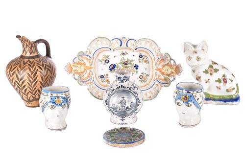 Lot 515 - A collection of seven items of continental...