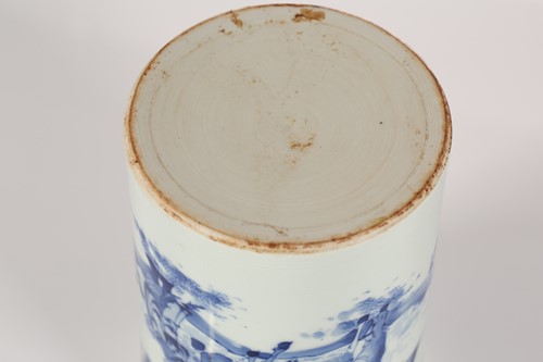 Lot 129 - A Chinese porcelain blue & white bitong, in...