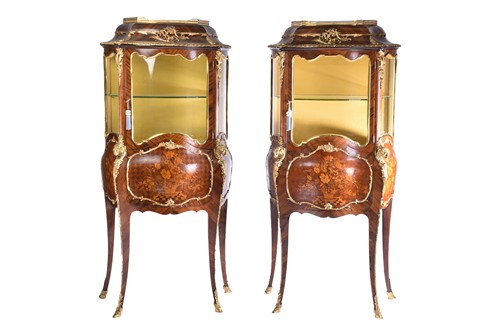 Lot 360 - A pair of French Louis XV style floral...