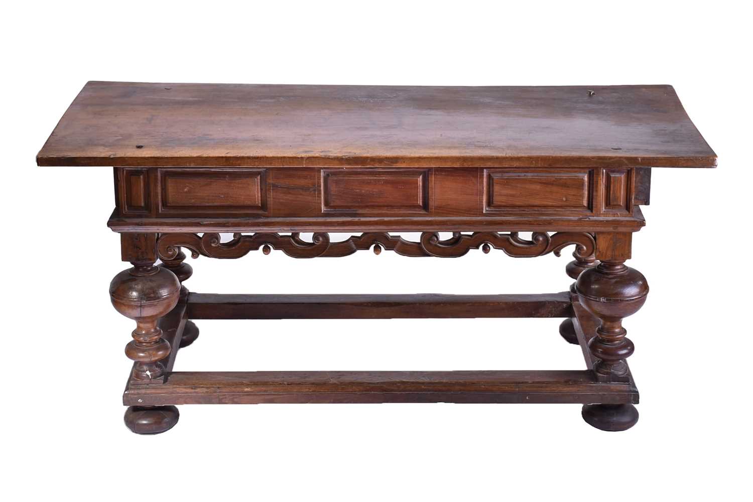 Lot 397 - A 17th-century Dutch-style walnut and oak...