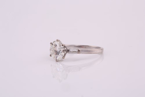 Lot 120 - A diamond engagement ring, consisting of a...