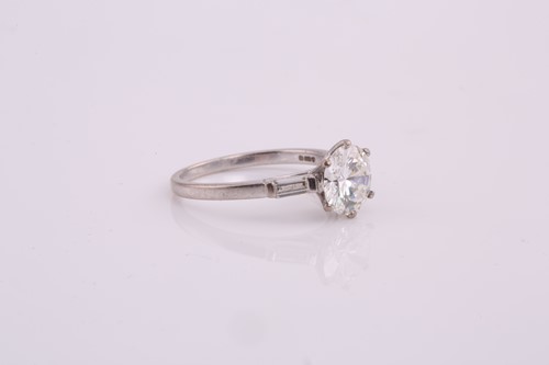 Lot 120 - A diamond engagement ring, consisting of a...