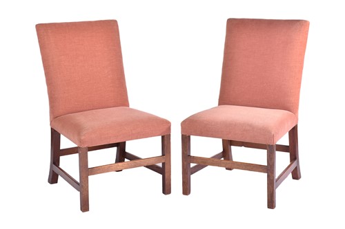 Lot 271 - A pair of George III mahogany library chairs...