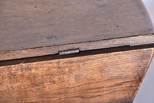 Lot 344 - An early 18th-century oak oval gateleg table...