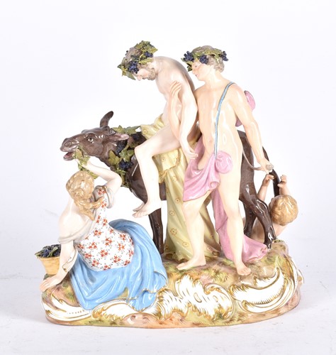 Lot 491 - A Meissen porcelain figure group of the...