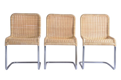 Lot 387 - A set of six "Mid Century Vintage" chromed...