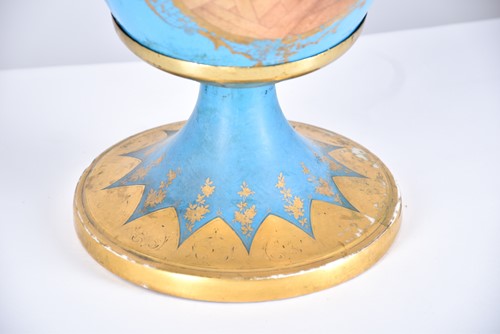 Lot 509 - A large French porcelain vase shape table lamp,...