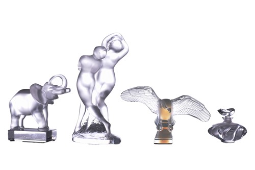 Lot 503 - Four items of contemporary Lalique glassware,...