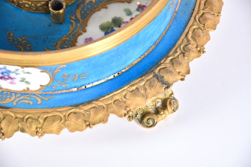 Lot 502 - A Sevres style porcelain and gilt metal...