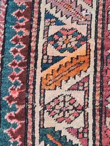 Lot 283 - An indigo blue ground Karachov Kazak long rug,...