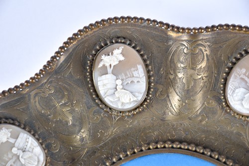 Lot 517 - A Sevres style panel set into a gilt metal...