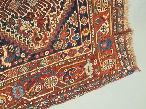 Lot 286 - An indigo blue ground Afshar rug, 20th century,...