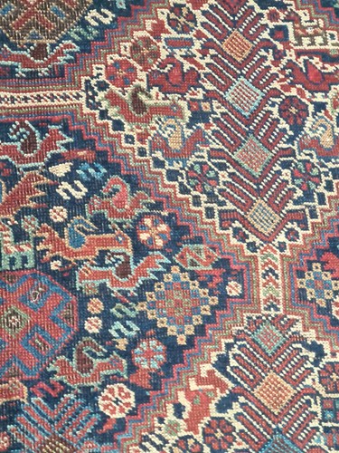 Lot 286 - An indigo blue ground Afshar rug, 20th century,...