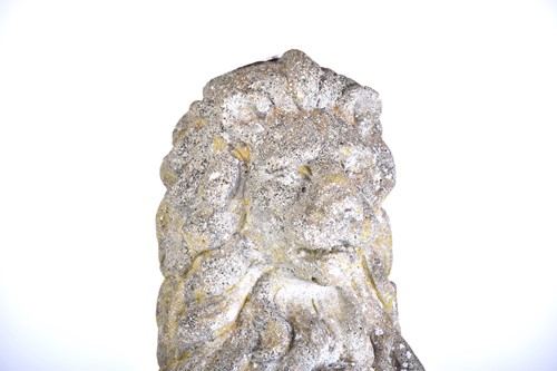 Lot 343 - A pair of cast stone figures of standing...