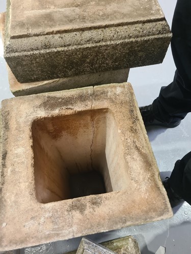 Lot 343 - A pair of cast stone figures of standing...