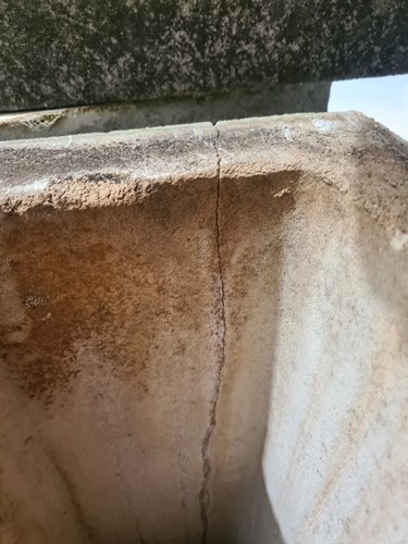 Lot 343 - A pair of cast stone figures of standing...